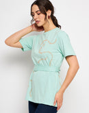 Camla Green T- Shirt For Women