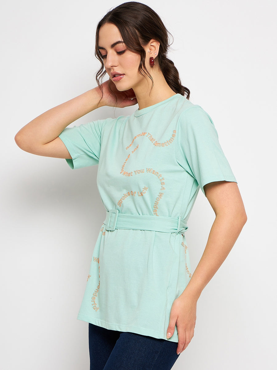 Camla Green T- Shirt For Women