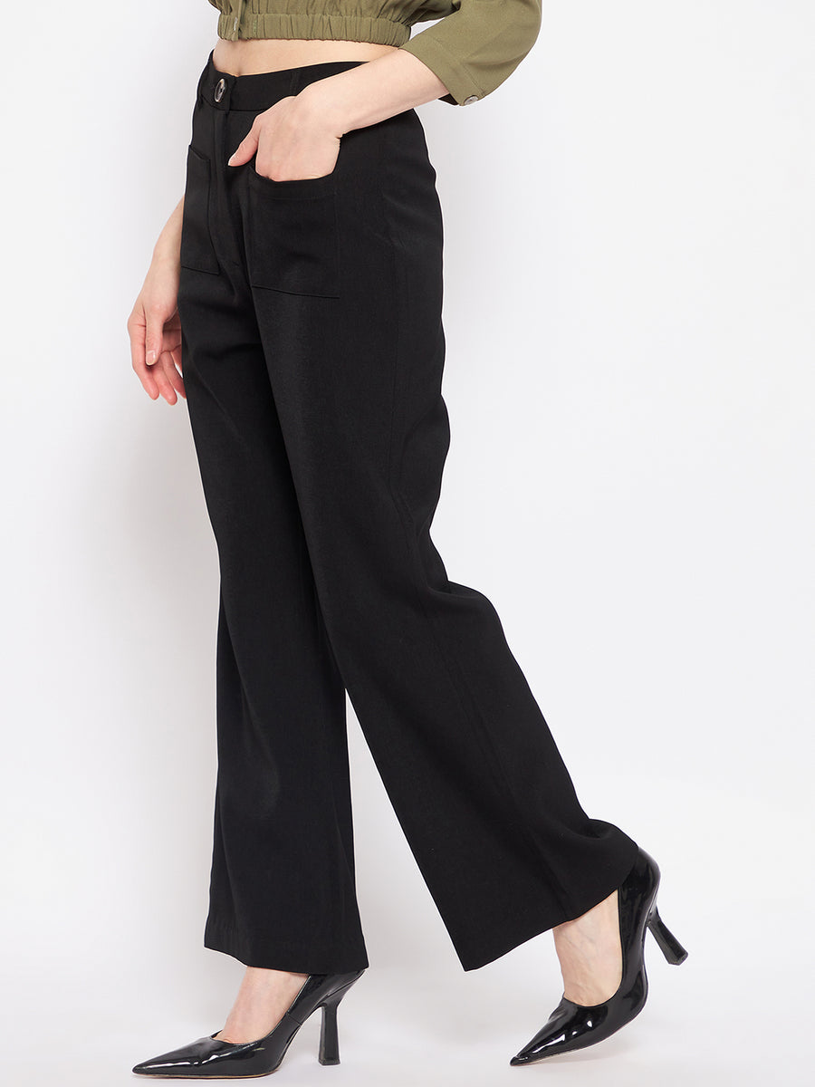 Madame Black solid Trouser