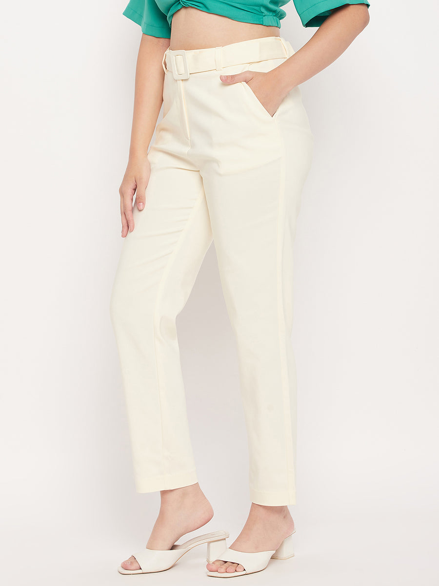 Madame Trousers and Pants  Buy Madame Beige Solid Trouser Online  Nykaa  Fashion