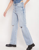 Camla Barcelona Light Blue Distressed Boyfriend Fit Jeans