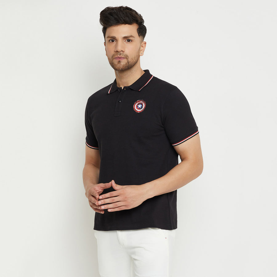Camla Black T -Shirt For Men