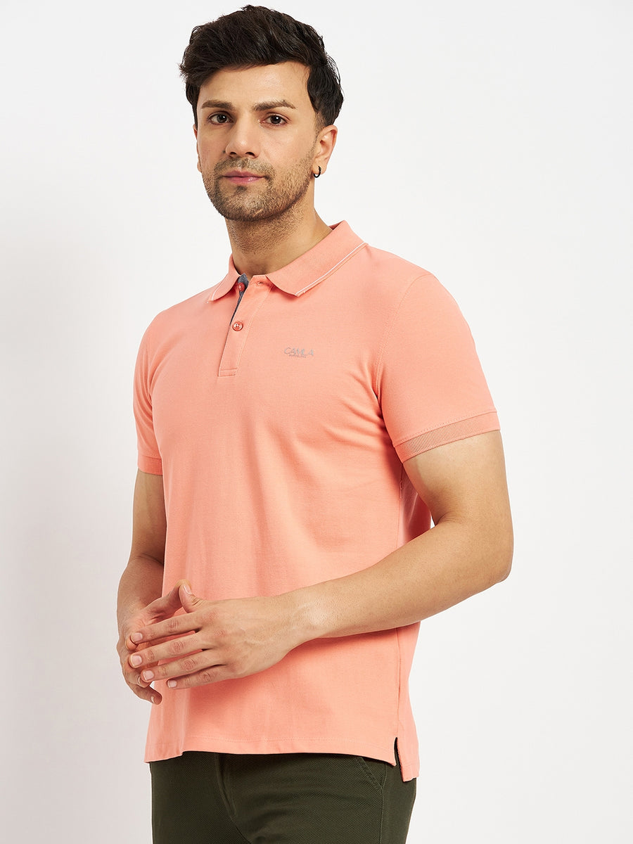 Camla Peach T- Shirt For Men