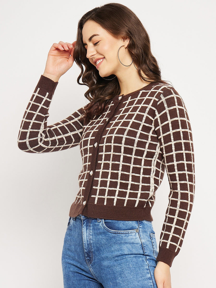 Camla Barcelona Brown Cardigans For Women