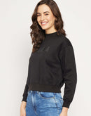 Camla Barcelona Logo Print Black Sweatshirt