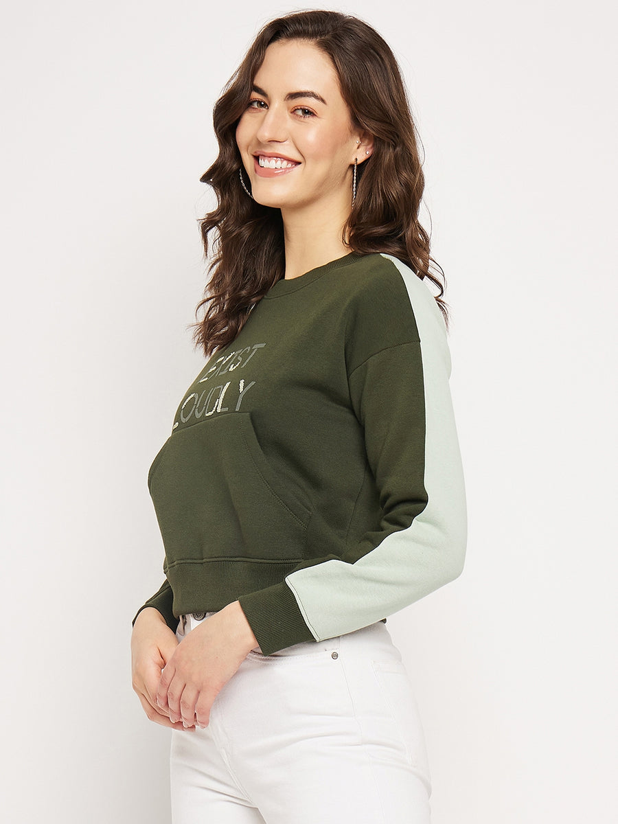 Camla Barcelona Olive Sweatshirt For Women