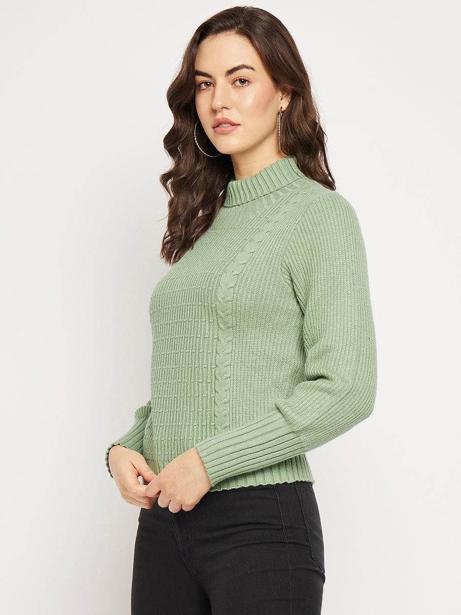 Camla Barcelona Green Sweater For Women