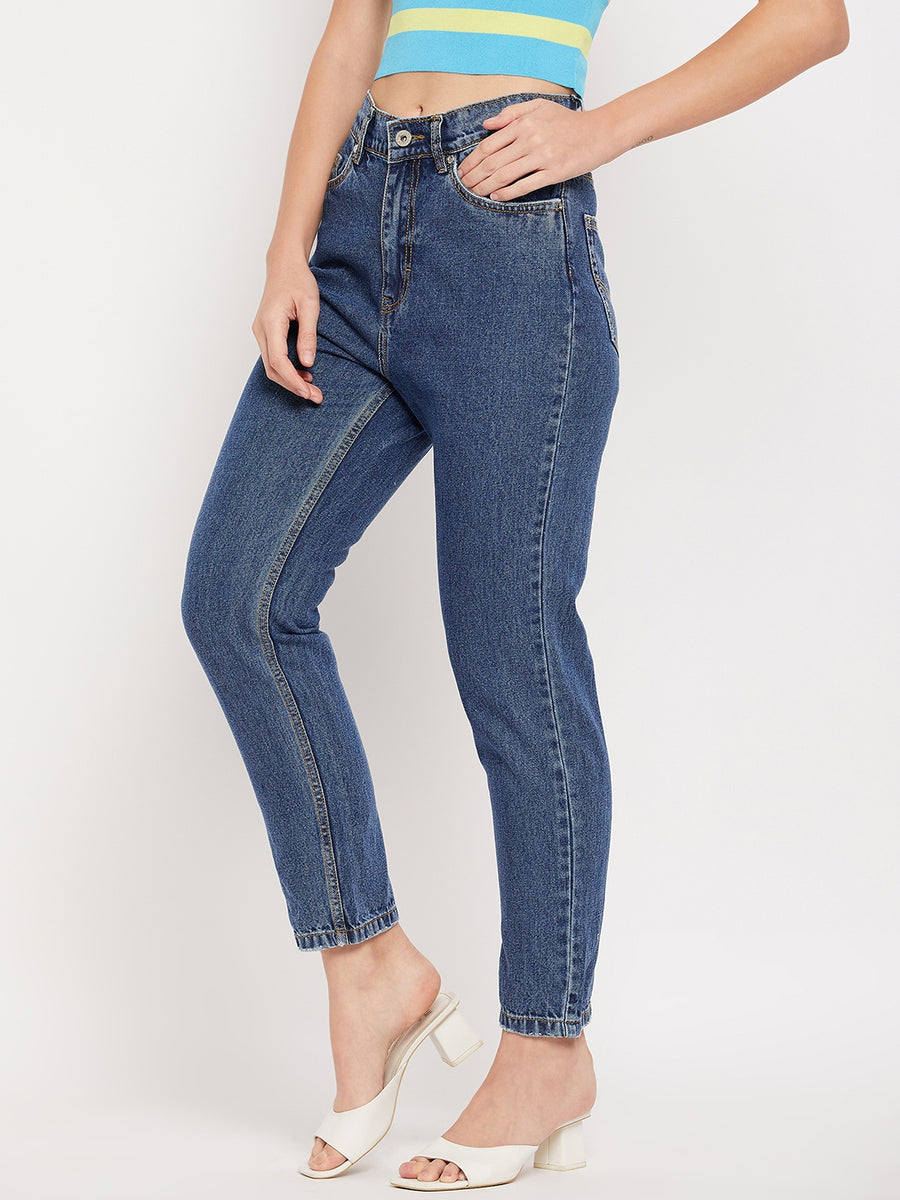 Camla Barcelona Blue High Rise Ankle  Length Jeans