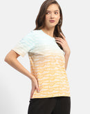 Madame Typography Orange Ombre Effect T-shirt