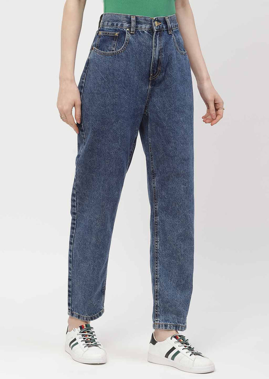 Madame High Rise Light Blue Mom Fit Jeans