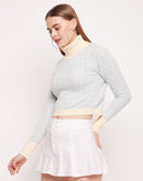 Camla Barcelona Cable Knit Off-White Turtleneck Sweater