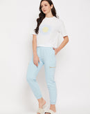 Camla Barcelona Blue Printed Elasticated Co-Ord Set