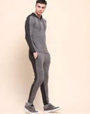 Camla Barcelona Color Blocked Anthra Hooded Sweater