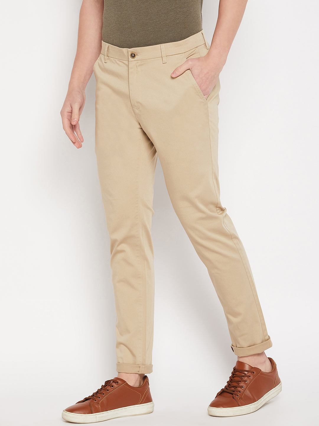 Camla Barcelona Khaki Trouser For Men