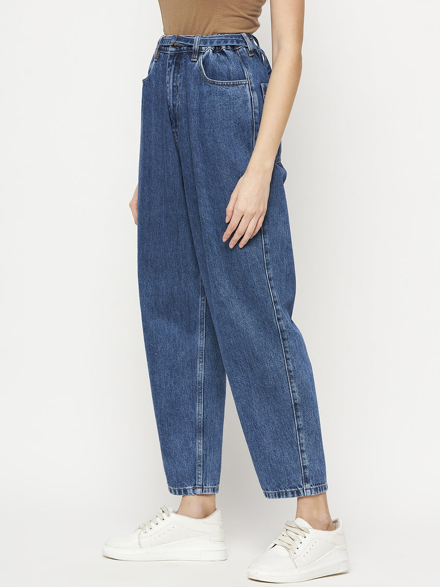 Camla Blue Solid Denim For Women