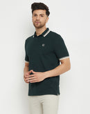 Camla Forestgreen T -Shirt For Men