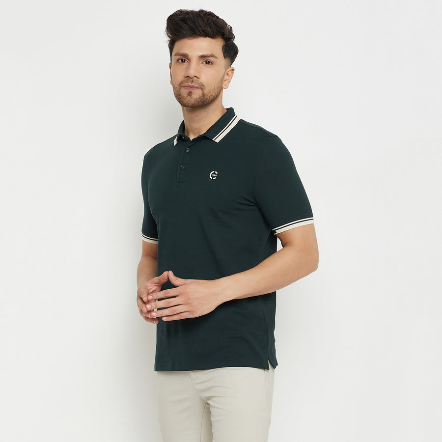 Camla Forestgreen T -Shirt For Men