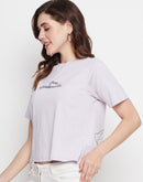 Camla Lilac Cindrella print Top For Women