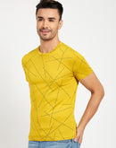 Camla Barcelona Typography Yellow Regular T-Shirt