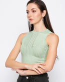 Camla Barcelona Peacock Halter Crop Top