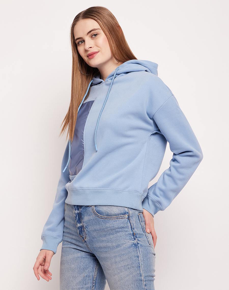 Camla Barcelona Metallic Detailing Pastel Blue Sweatshirt