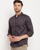 Camla Barcelona Button Up Full Sleeve Anthra Shirt For Men