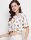 Camla White Top For Women