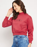 Camla Barcelona Logo Print Rust Red Sweatshirt