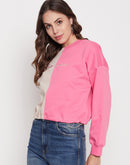 Madame Fuchsia Pink Color Block Sweatshirt