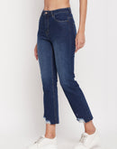 Madame Women Solid Blue Jeans