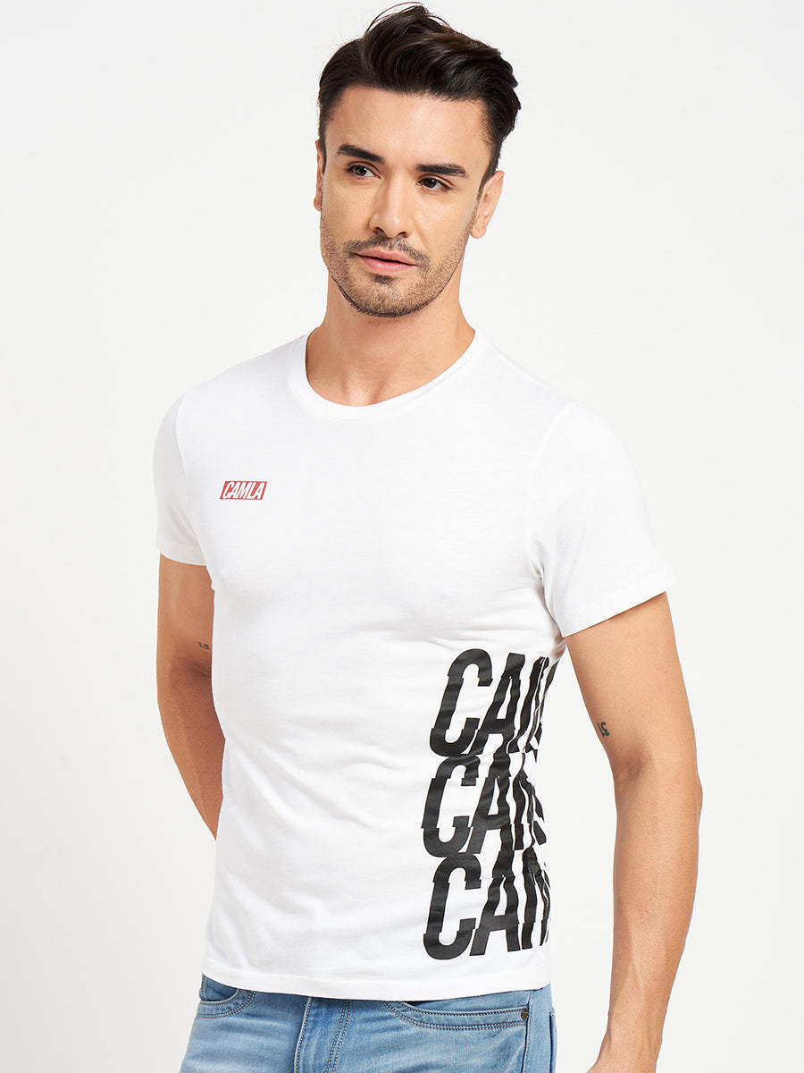 Camla White T- Shirt For Men