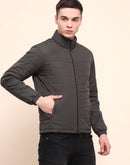 Camla Barcelona Zipper Brown Quilted Jacket