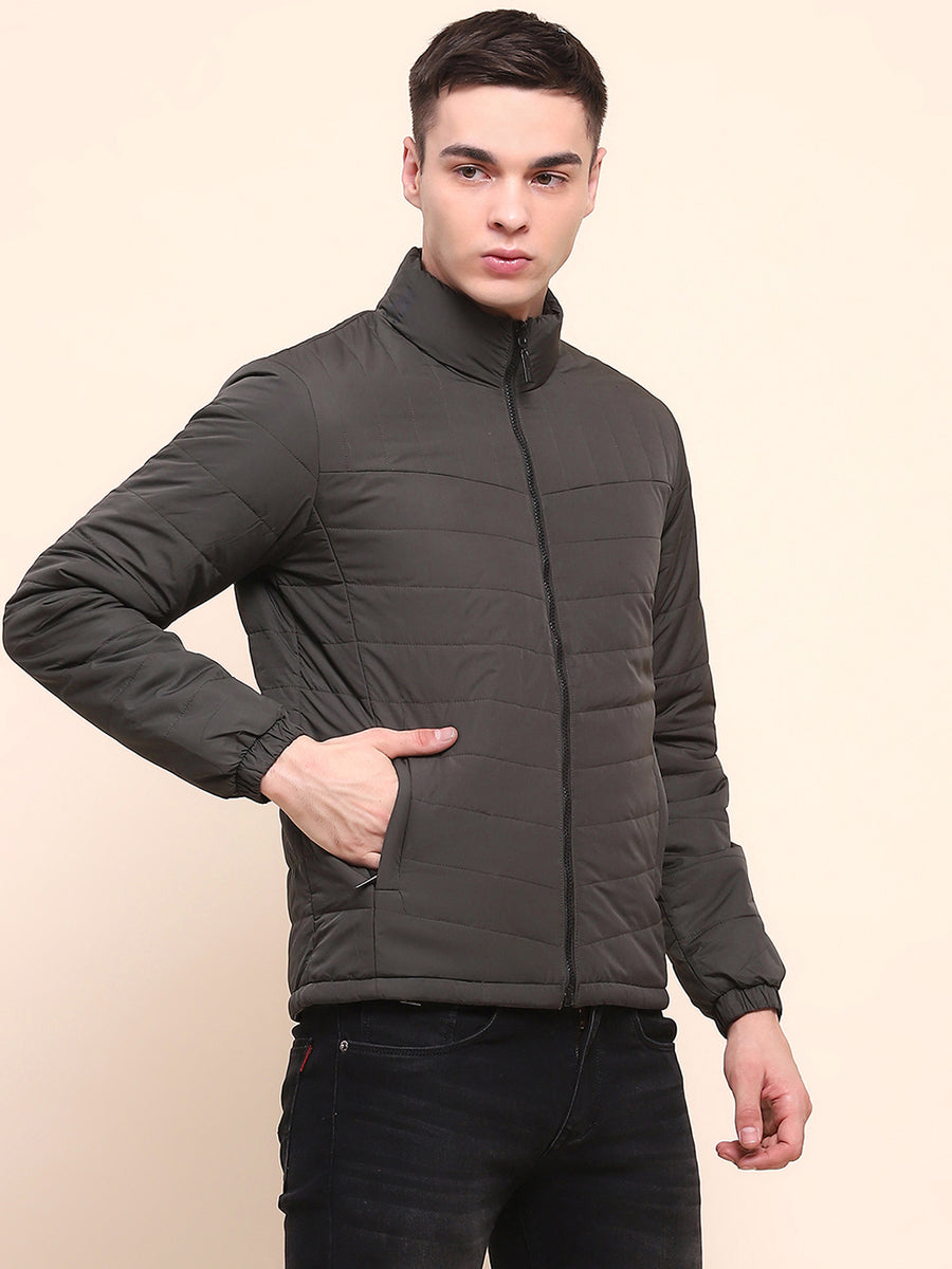 Camla Barcelona Zipper Brown Quilted Jacket
