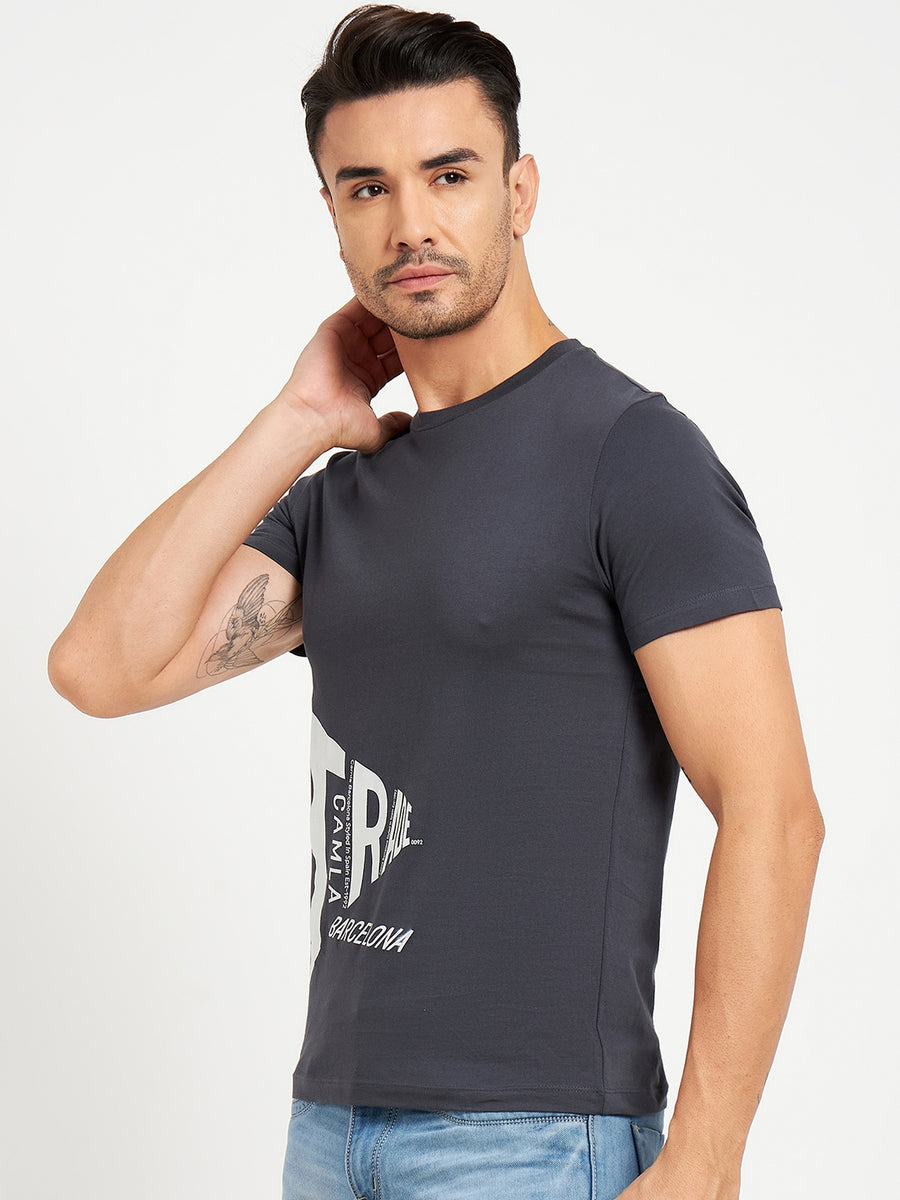 Camla Charcoal T- Shirt For Men