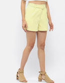 Madame Belted Waist Lime Green Shorts