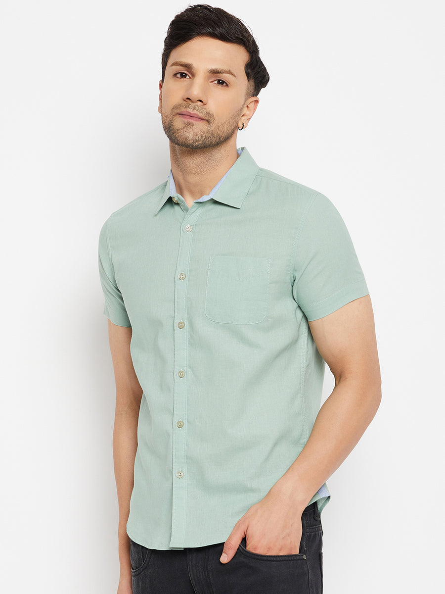 Camla Green Shirts For Men