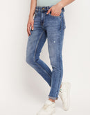 Camla Barcelona Washed Blue Regular Jeans For Men