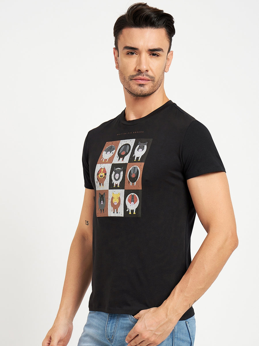 Camla Black T- Shirt For Men