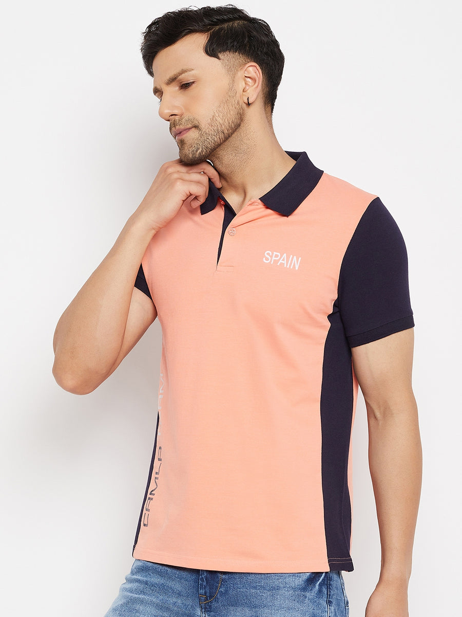 Camla Peach T- Shirt For Men