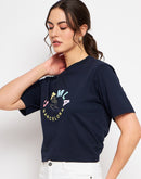 Camla Navy T- Shirt For Women