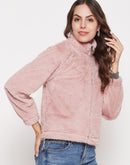Madame Blush Fluffy-knit Sweatshirt
