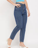 Camla Barcelona Blue High Rise Ankle  Length Jeans