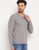 Camla Barcelona Shawl Collar Grey Sweater For Men