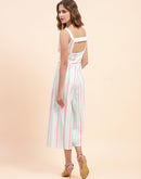Camla Barcelona Striped White Jumpsuit