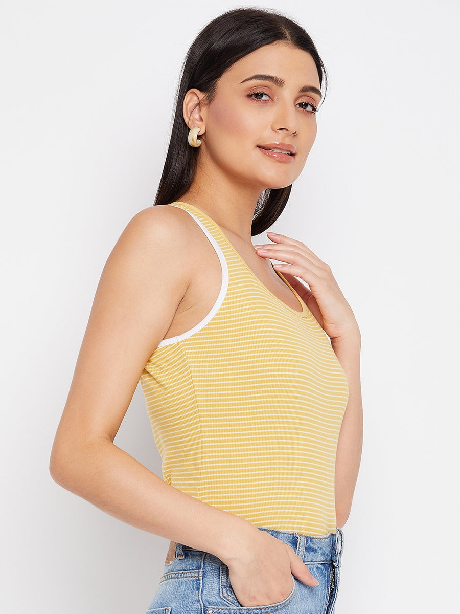 Camla Barcelona Striped Yellow Tank Top