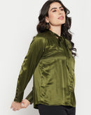 Madame Olive Tie-Up Neck Top