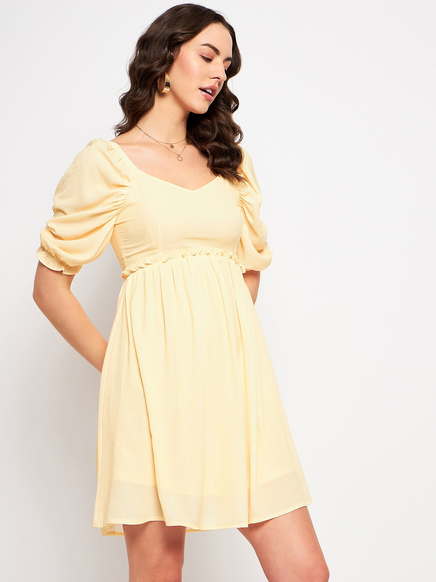 Camla Yellow Dress For Women