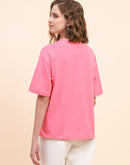 Camla Barcelona Typography Pink T-Shirt