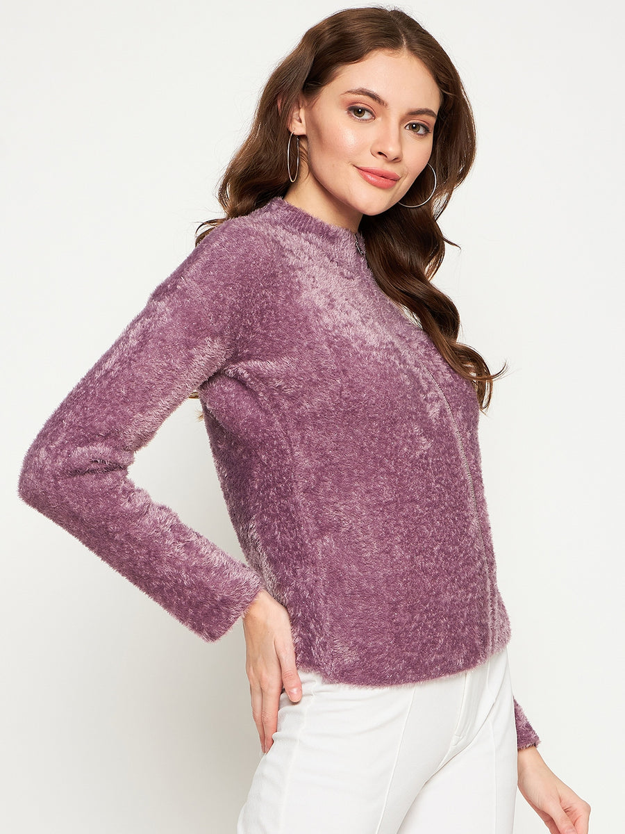 Madame Lilac Round Neck Sweater