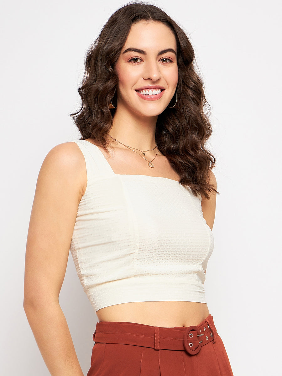 Camla White  Top For Women